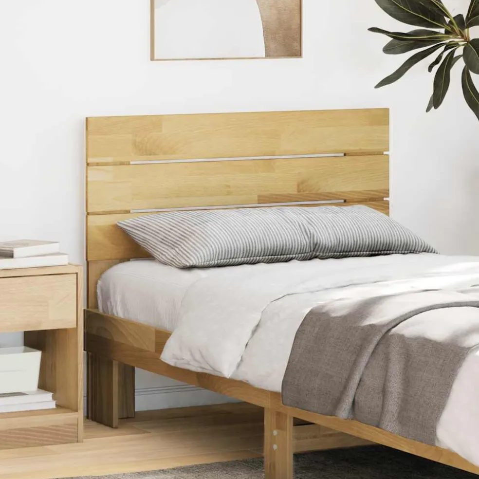 vidaXL Hoofdbord 75 cm massief hout eiken