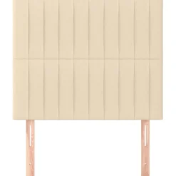 vidaXL Hoofdbord crème 80x5x118/128 cm stof