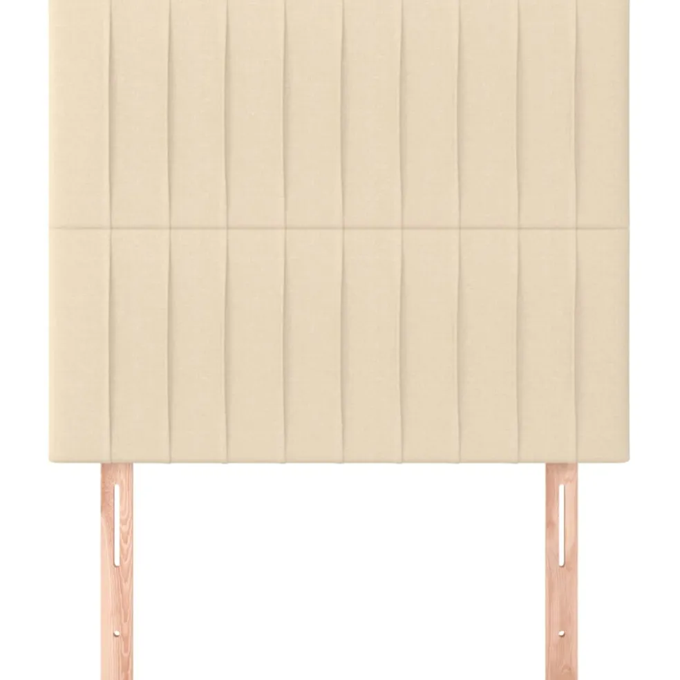 vidaXL Hoofdbord crème 80x5x118/128 cm stof