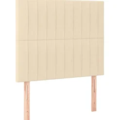 vidaXL Hoofdbord crème 80x5x118/128 cm stof