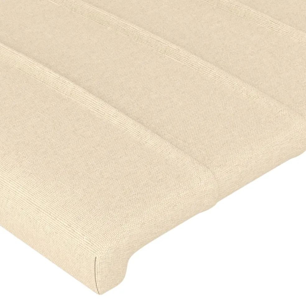 vidaXL Hoofdbord crème 80x5x118/128 cm stof