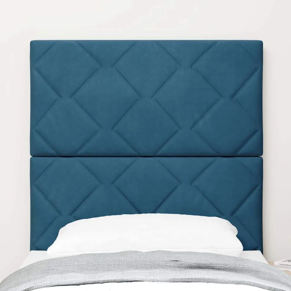 vidaXL Hoofdbord Donkerblauw 80 cm Fluweel