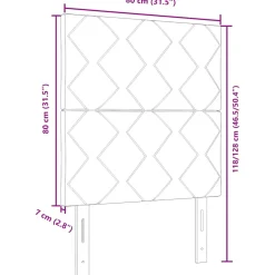 vidaXL Hoofdbord Donkerblauw 80 cm Fluweel