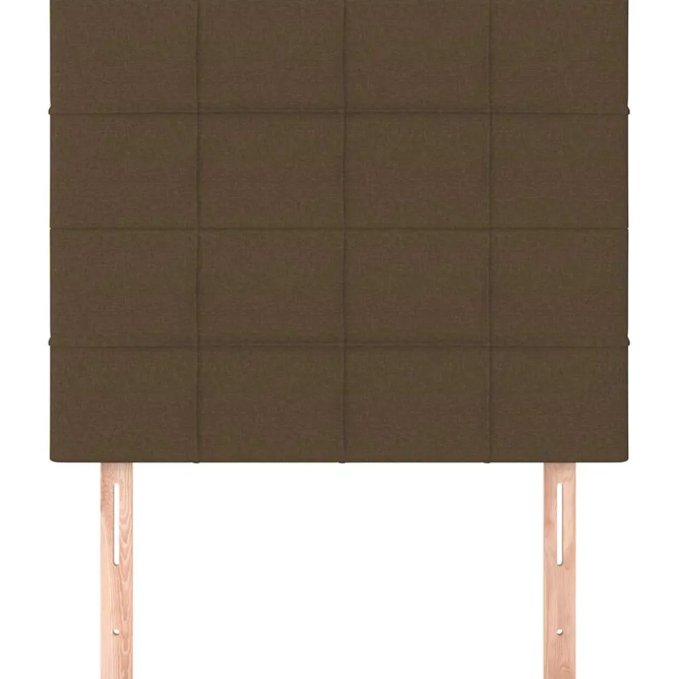 vidaXL Hoofdbord donkerbruin 80x5x118/128 cm stof