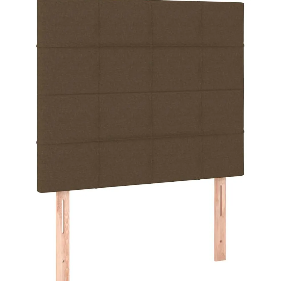 vidaXL Hoofdbord donkerbruin 80x5x118/128 cm stof