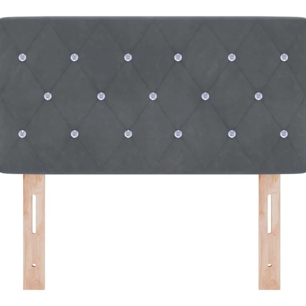 vidaXL Hoofdbord Donkergrijs 80 cm Fluweel