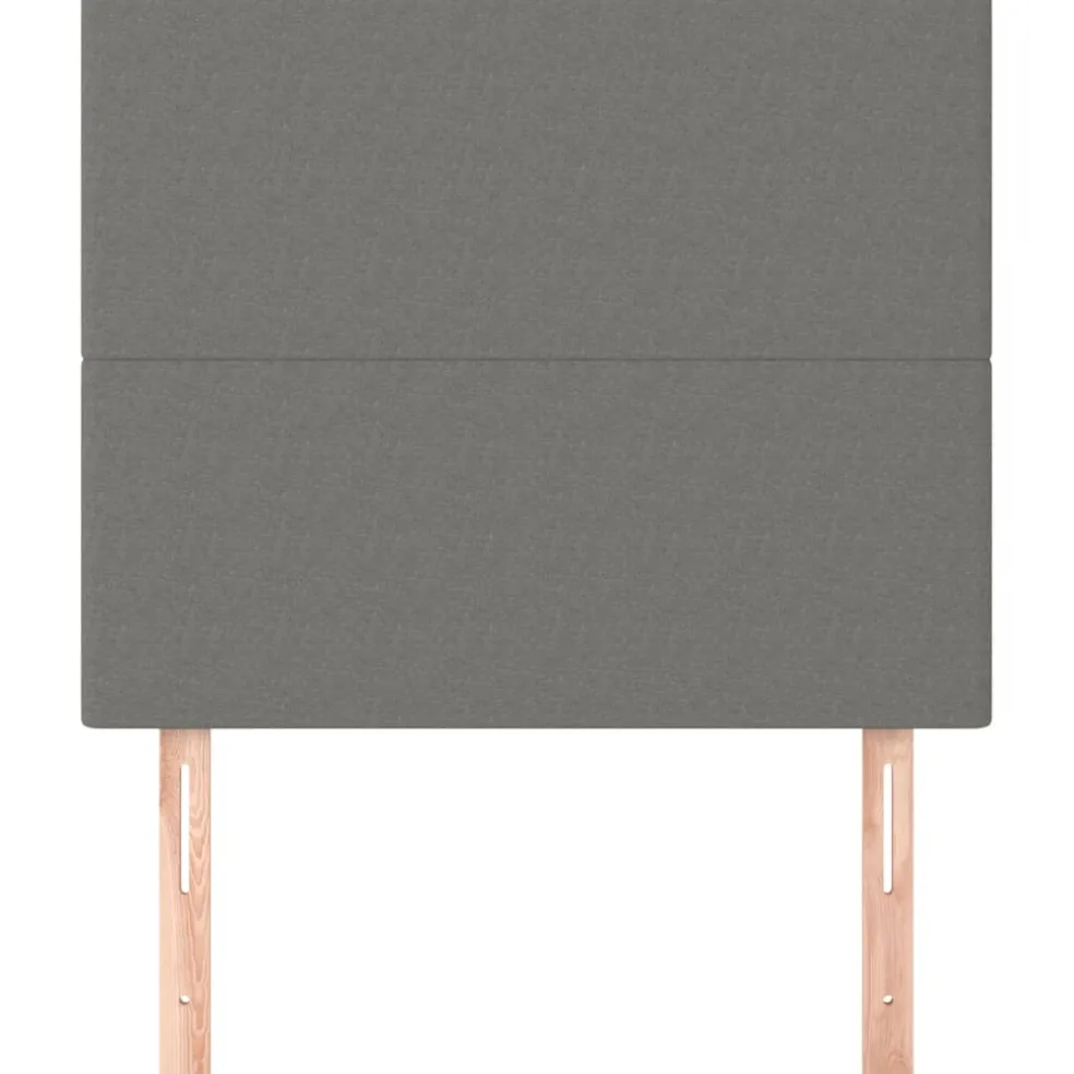 vidaXL Hoofdbord donkergrijs 80x5x118/128 cm Stof