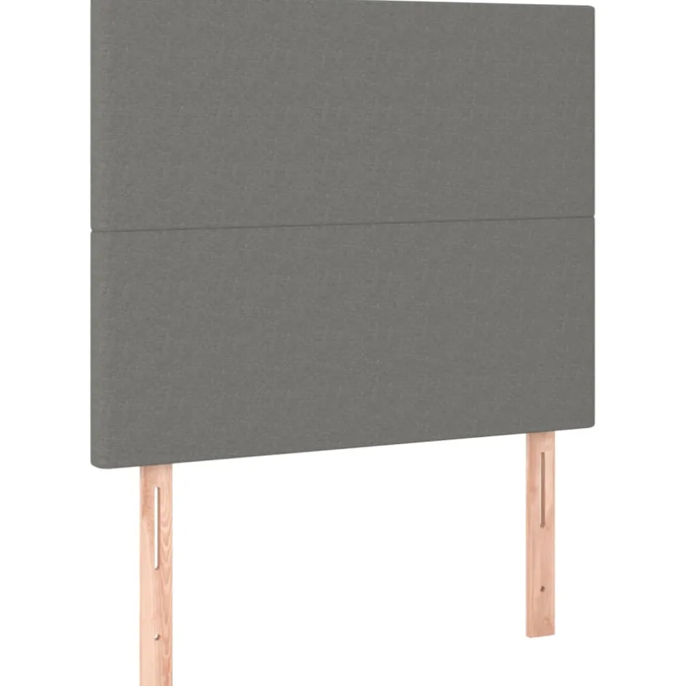 vidaXL Hoofdbord donkergrijs 80x5x118/128 cm Stof