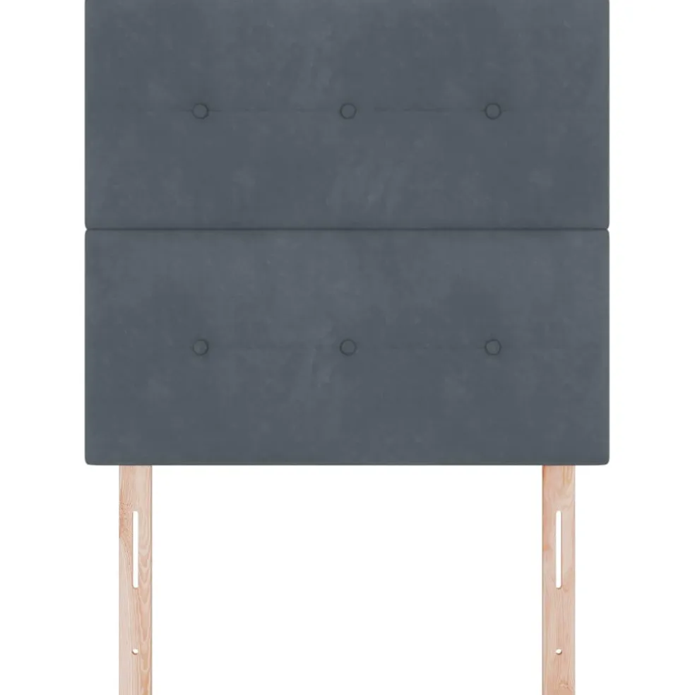 vidaXL Hoofdbord Donkergrijs 80 cm Fluweel