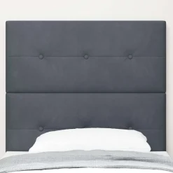 vidaXL Hoofdbord Donkergrijs 80 cm Fluweel