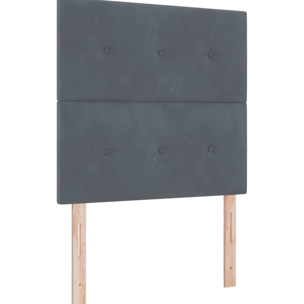 vidaXL Hoofdbord Donkergrijs 80 cm Fluweel