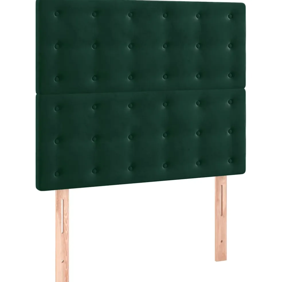 vidaXL Hoofdbord donkergroen 80x5x118/128 cm fluweel