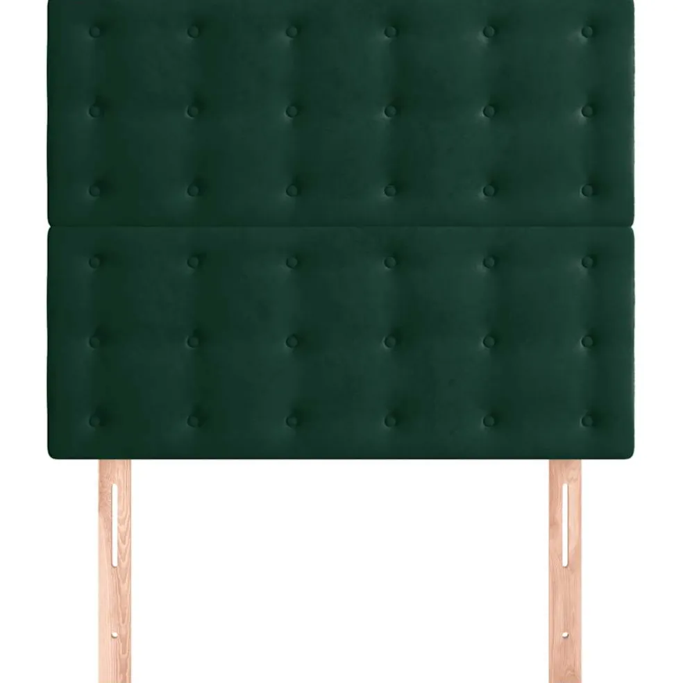 vidaXL Hoofdbord donkergroen 80x5x118/128 cm fluweel