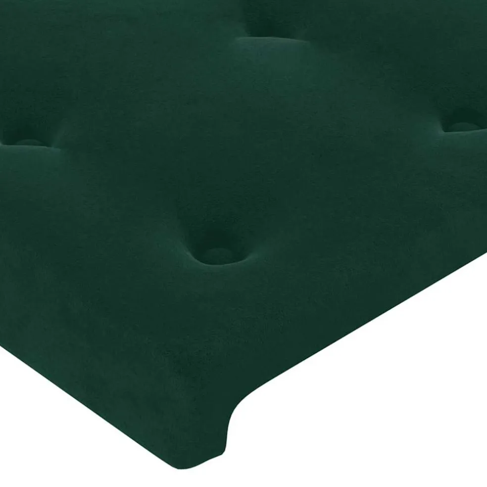 vidaXL Hoofdbord donkergroen 80x5x118/128 cm fluweel