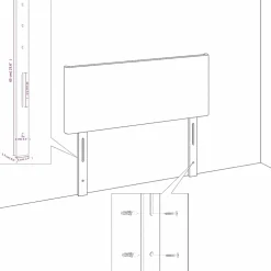 vidaXL Hoofdbord donkergroen 80x5x118/128 cm fluweel