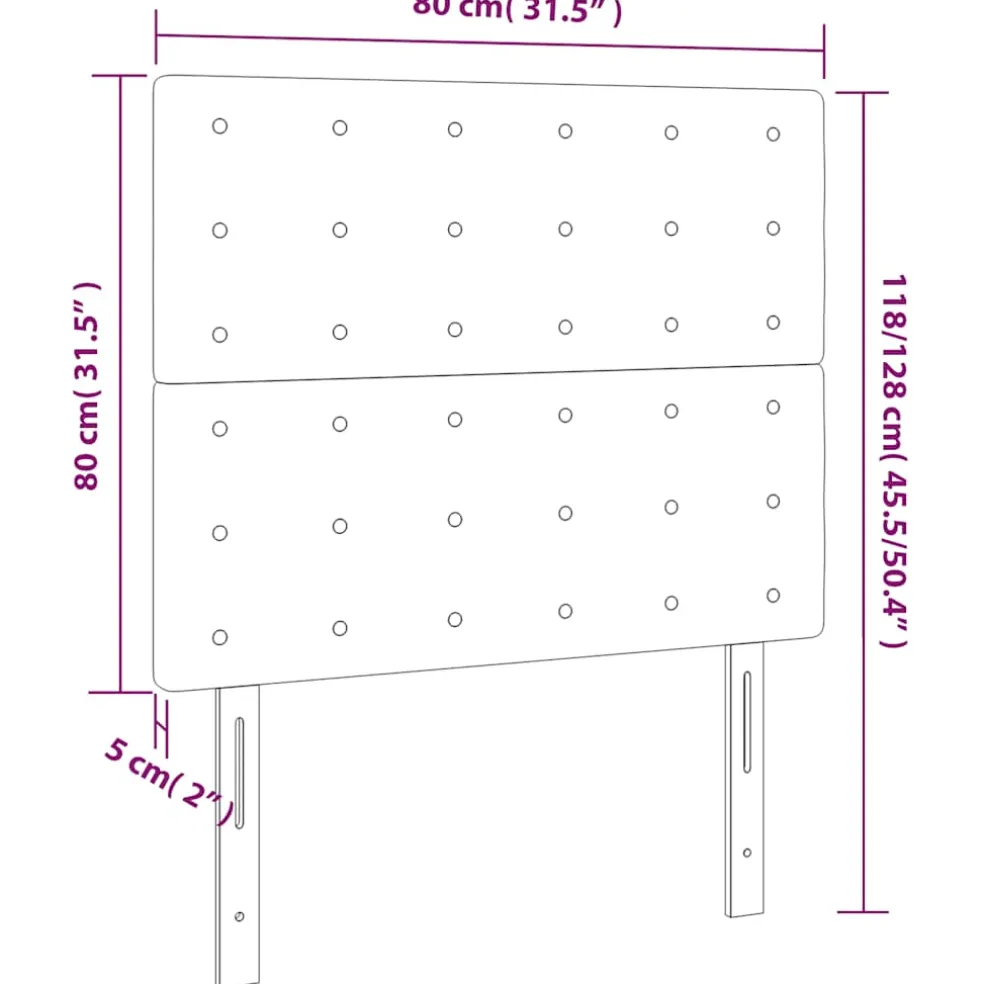 vidaXL Hoofdbord donkergroen 80x5x118/128 cm fluweel