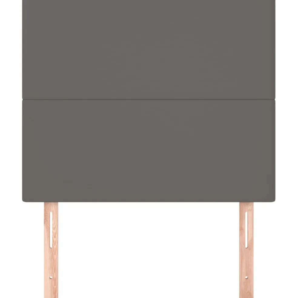 vidaXL Hoofdbord grijs 80x5x118/128 cm kunstleer