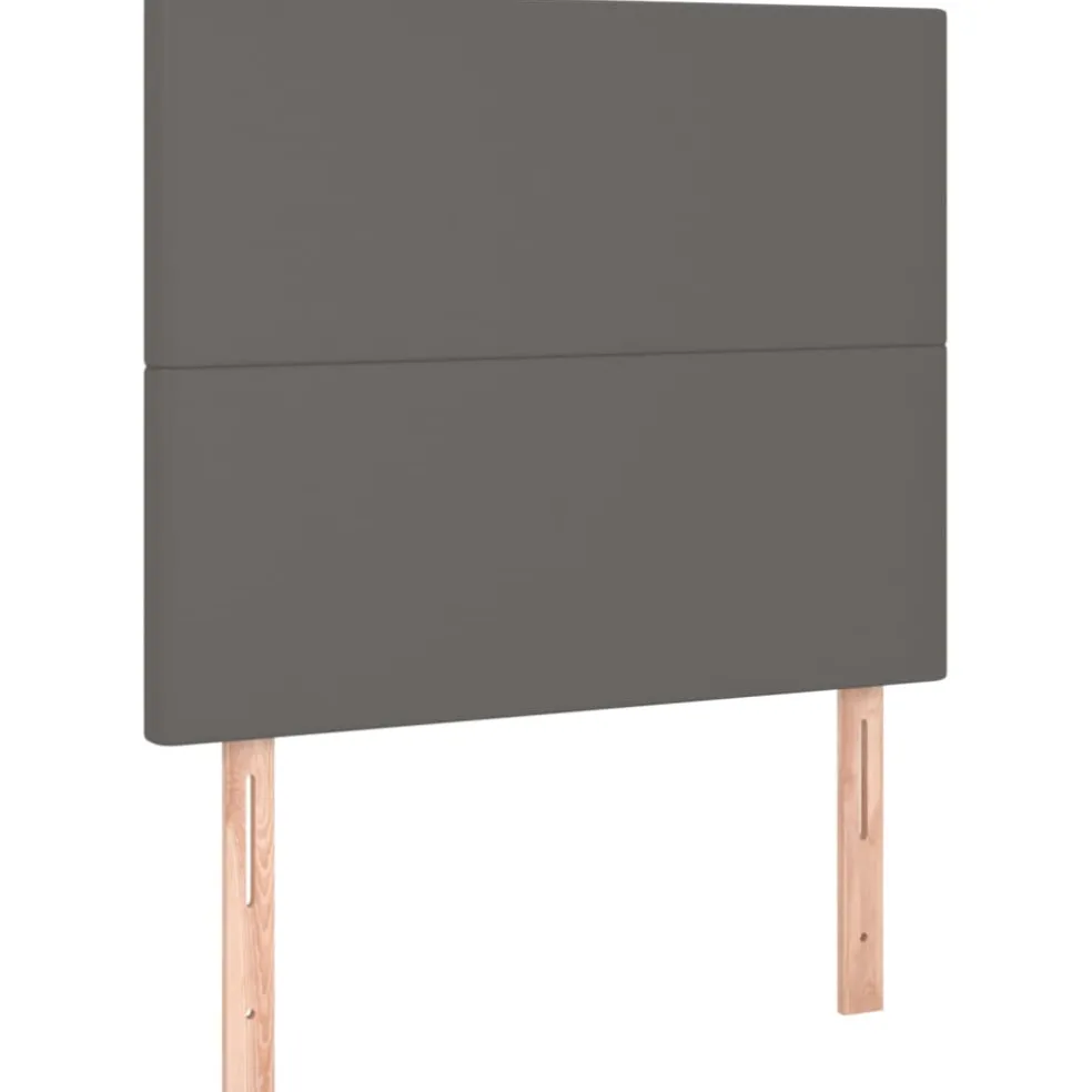 vidaXL Hoofdbord grijs 80x5x118/128 cm kunstleer