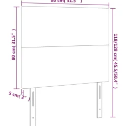 vidaXL Hoofdbord grijs 80x5x118/128 cm kunstleer