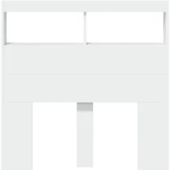 vidaXL Hoofdbordkast met LED-verlichting 100x17x102 cm wit