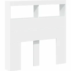 vidaXL Hoofdbordkast met LED-verlichting 100x17x102 cm wit
