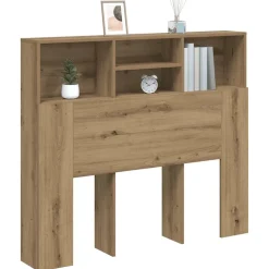 vidaXL Hoofdbordkast 120x19x103,5 cm bewerkt hout artisanaal eiken