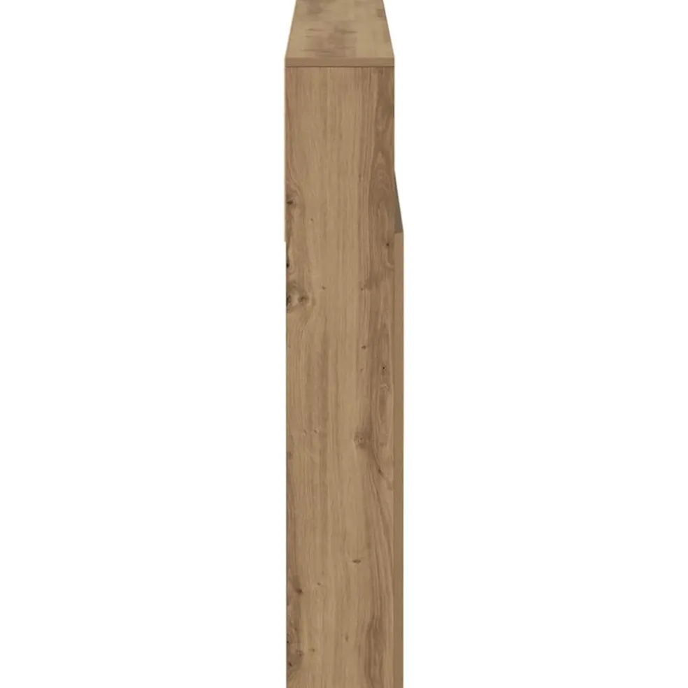vidaXL Hoofdbordkast 120x19x103,5 cm bewerkt hout artisanaal eiken