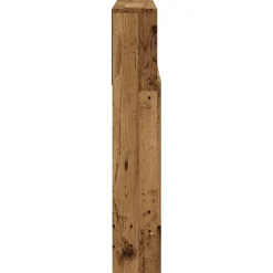 vidaXL Hoofdbordkast 120x19x103,5 cm bewerkt hout oud houtkleurig