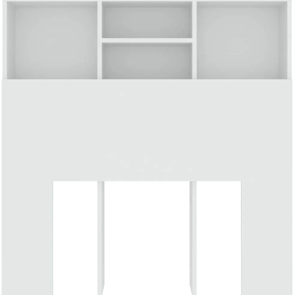 vidaXL Hoofdbordkast 100x19x103,5 cm wit