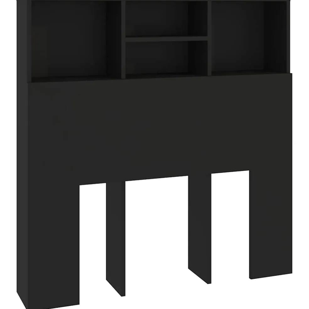 vidaXL Hoofdbordkast 100x19x103,5 cm zwart