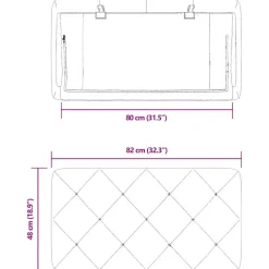 vidaXL Hoofdbordkussen 80 cm fluweel zwart