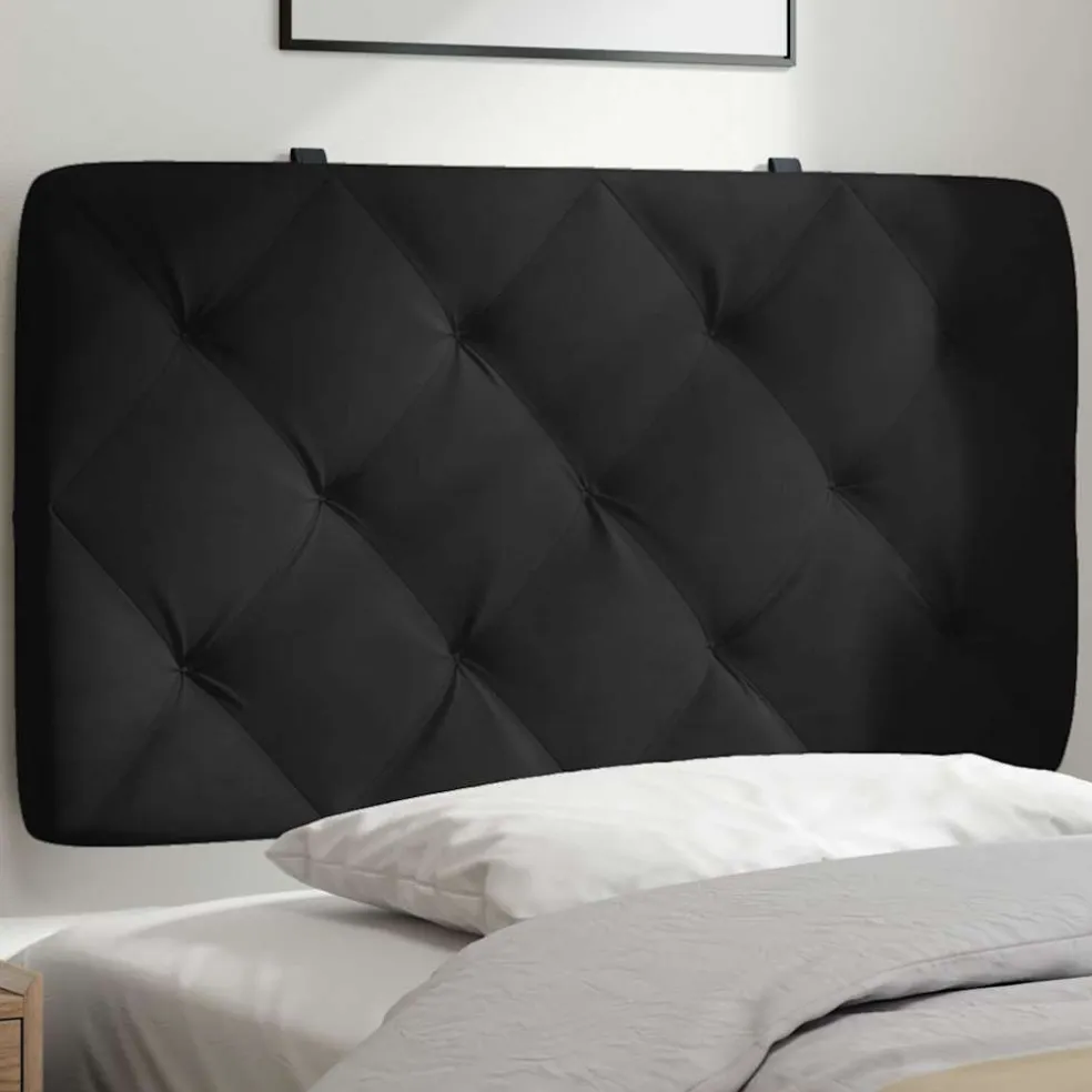 vidaXL Hoofdbordkussen 80 cm fluweel zwart