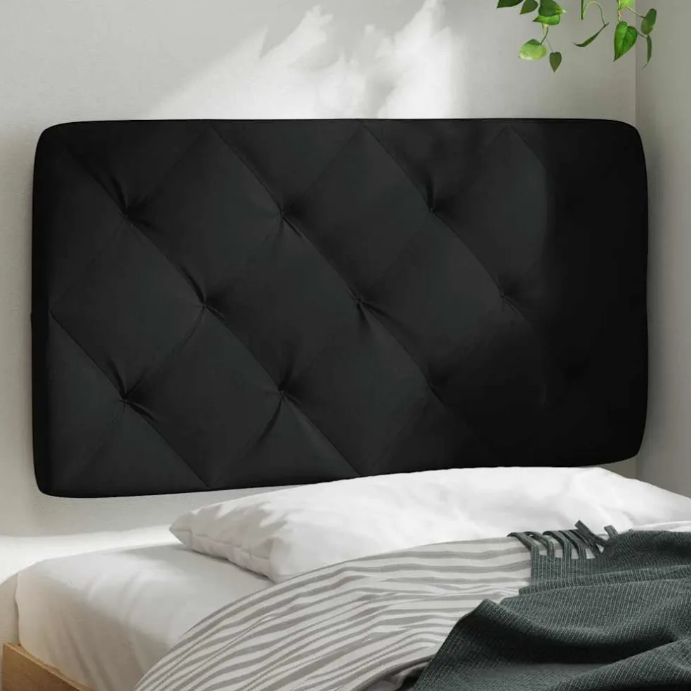vidaXL Hoofdbordkussen 80 cm stof zwart