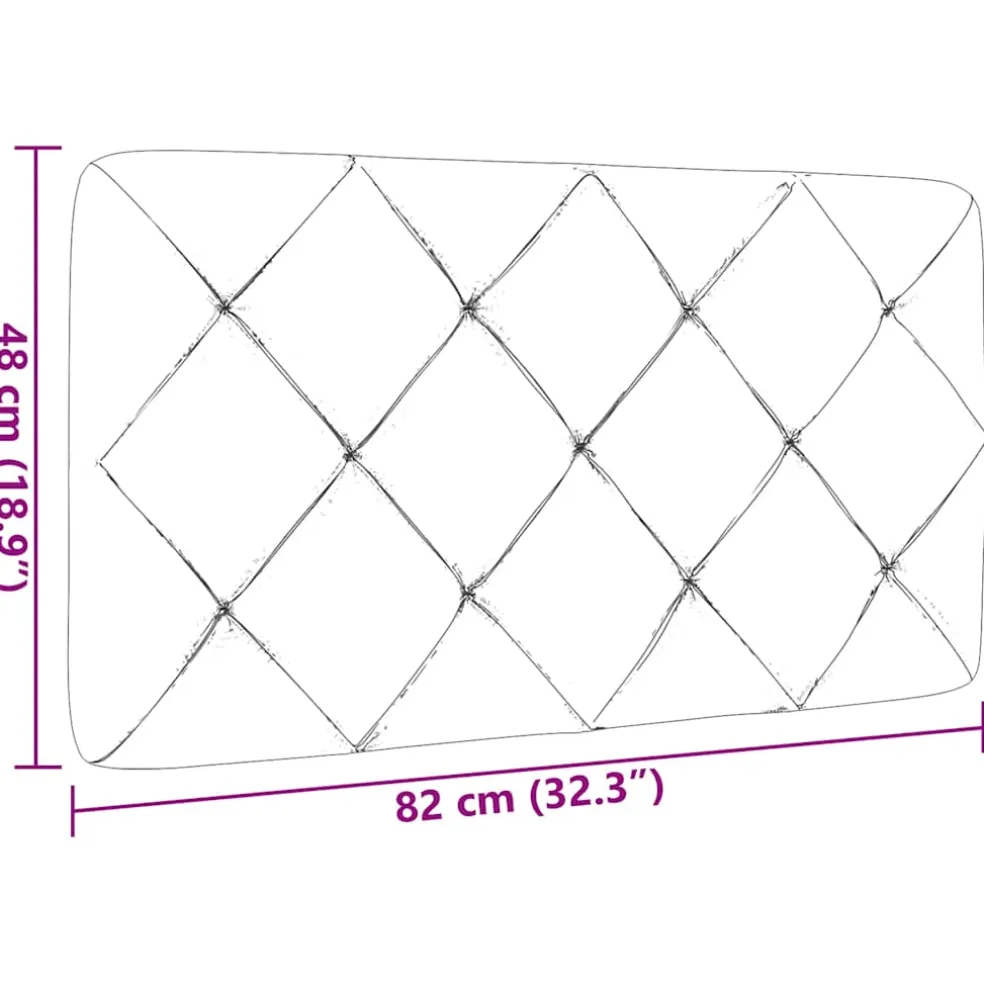vidaXL Hoofdbordkussen 80 cm stof zwart