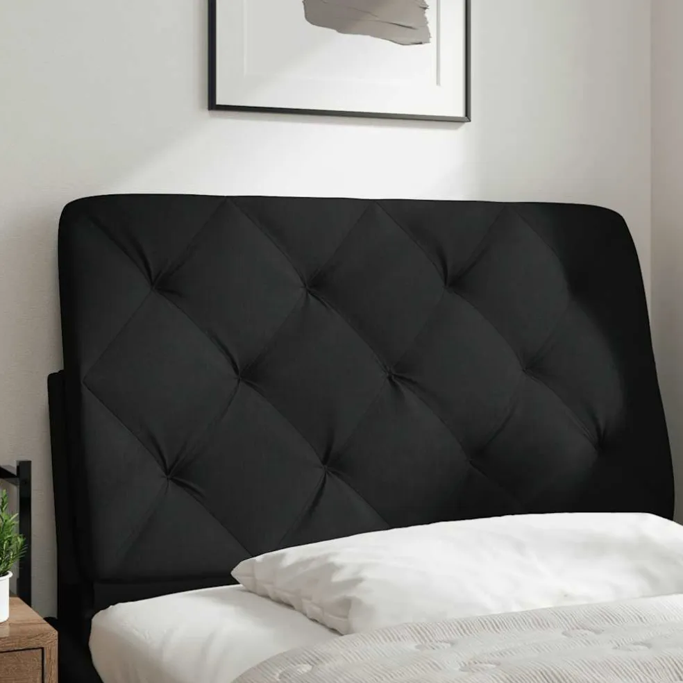 vidaXL Hoofdbordkussen 80 cm stof zwart