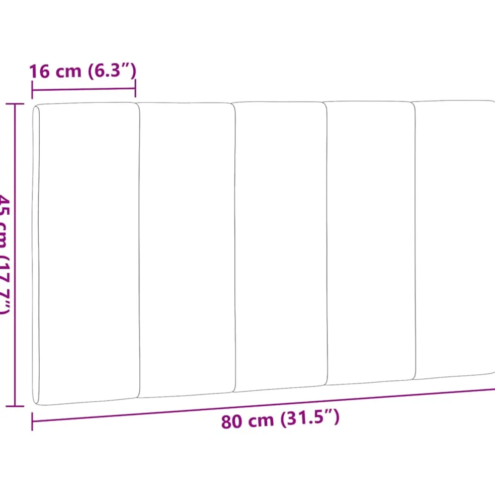 vidaXL Hoofdbordkussen "Hanko" 80 cm stof crèmekleurig