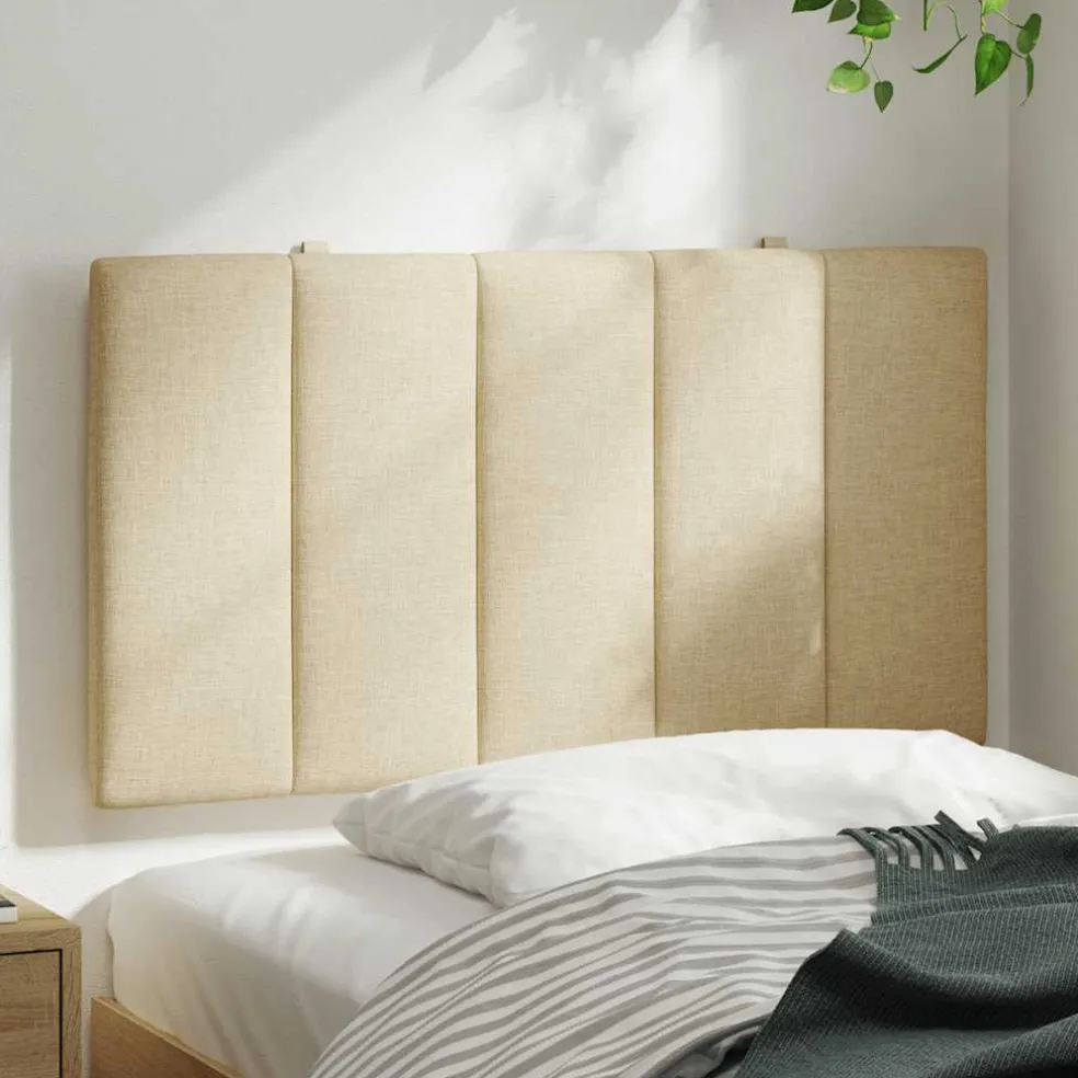 vidaXL Hoofdbordkussen "Hanko" 80 cm stof crèmekleurig