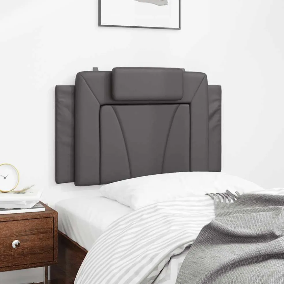 vidaXL Hoofdbordkussen "Viana" 80 cm kunstleer grijs