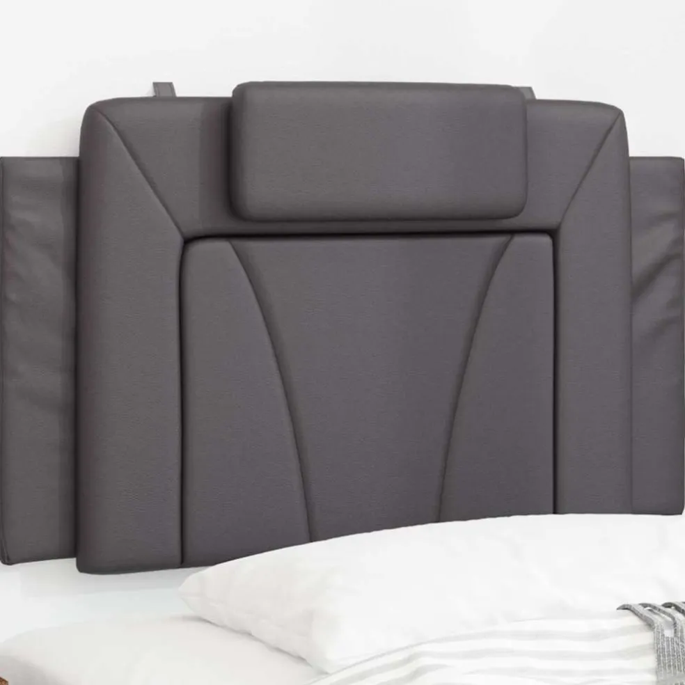 vidaXL Hoofdbordkussen "Viana" 80 cm kunstleer grijs