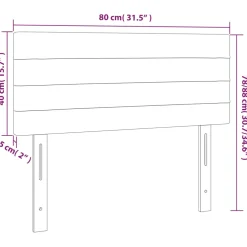 vidaXL Hoofdbord LED 80x5x78/88 cm stof taupe