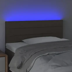 vidaXL Hoofdbord LED 80x5x78/88 cm stof taupe