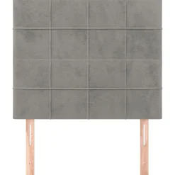 vidaXL Hoofdbord lichtgrijs 80x5x118/128 cm fluweel