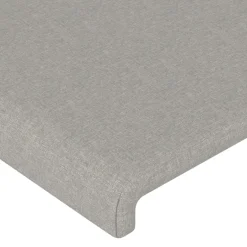 vidaXL Hoofdbord lichtgrijs 80x5x118/128 cm stof