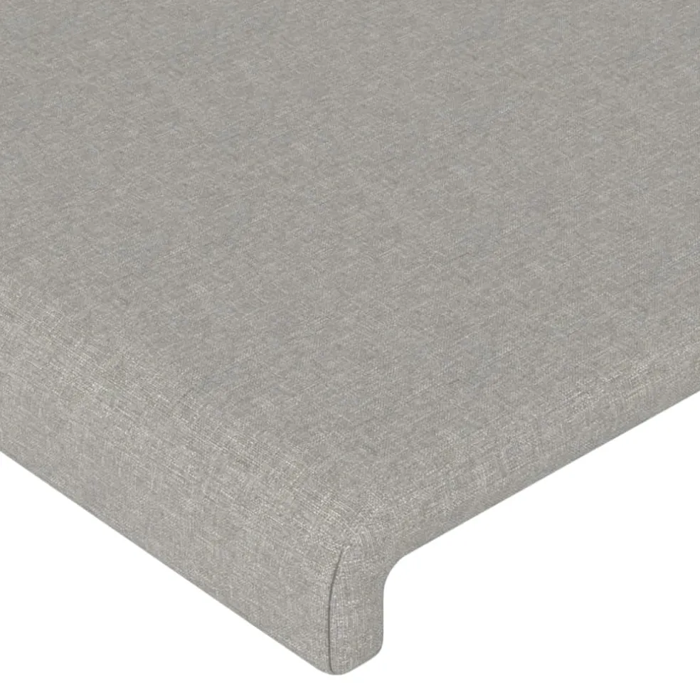 vidaXL Hoofdbord lichtgrijs 80x5x118/128 cm stof