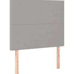 vidaXL Hoofdbord lichtgrijs 80x5x118/128 cm stof
