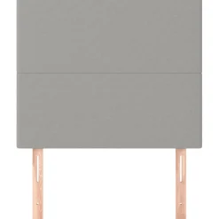 vidaXL Hoofdbord lichtgrijs 80x5x118/128 cm stof