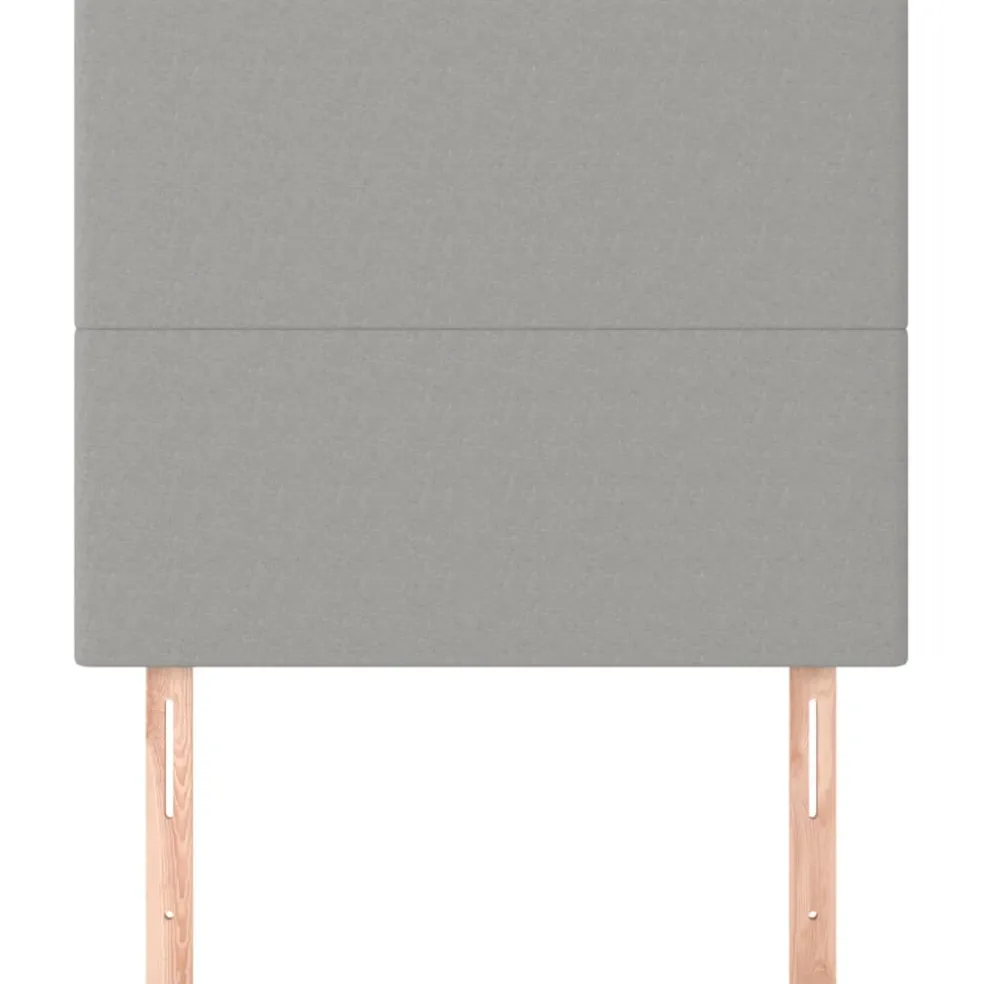 vidaXL Hoofdbord lichtgrijs 80x5x118/128 cm stof