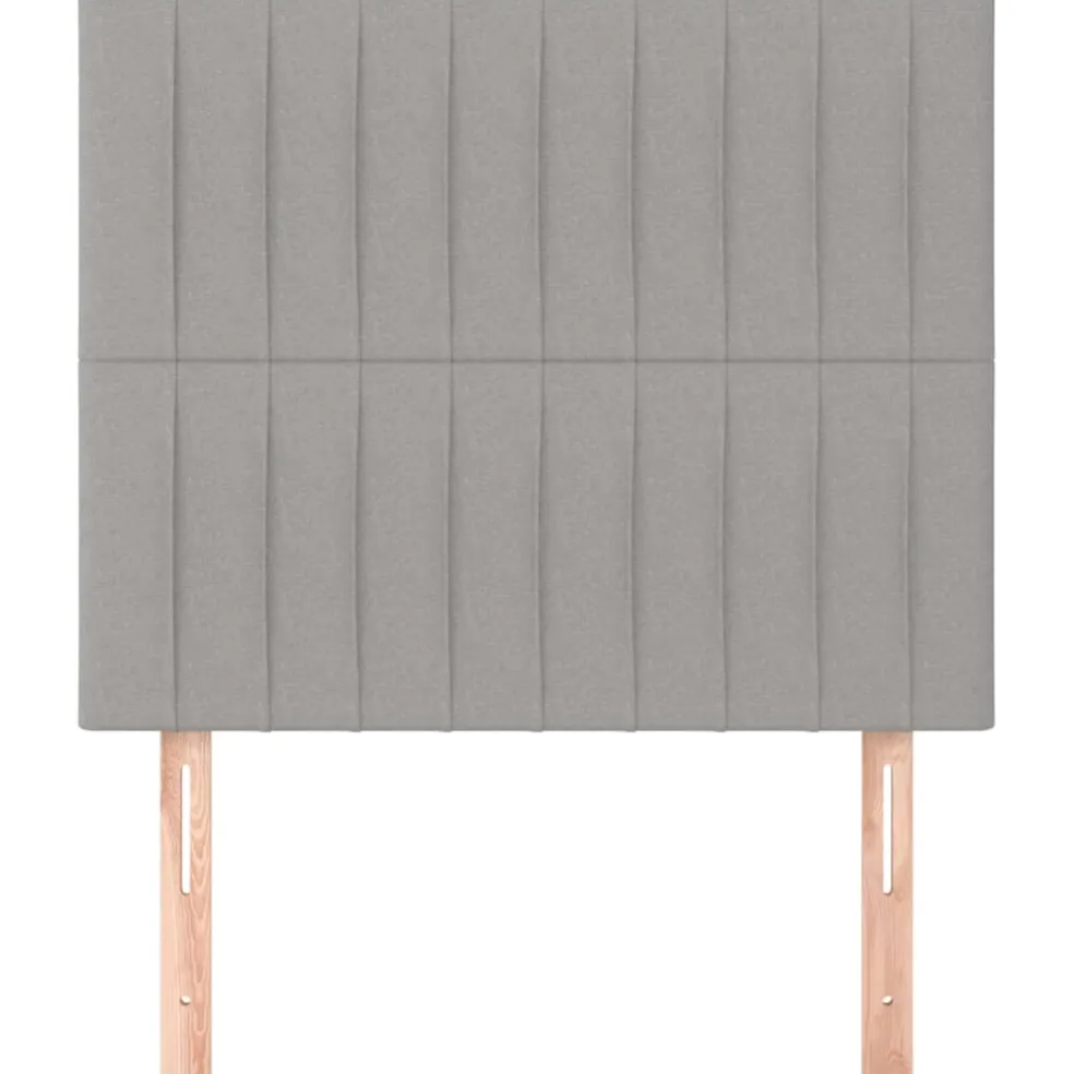 vidaXL Hoofdbord lichtgrijs 80x5x118/128 cm stof