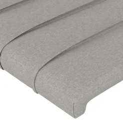 vidaXL Hoofdbord lichtgrijs 80x5x118/128 cm stof