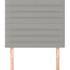 vidaXL Hoofdbord lichtgrijs 80x5x118/128 cm stof